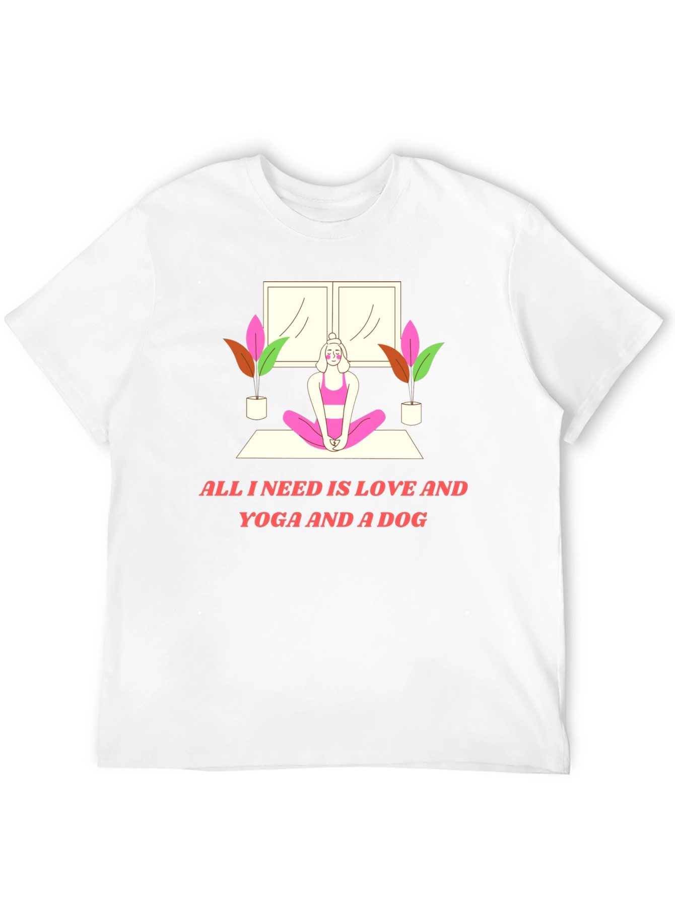 Yoga & Dog Lover T-Shirt: Love and Yoga Design
