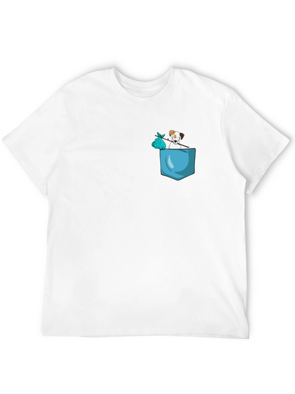 Dog in Pocket Graphic Tee - Trendy Casual Wear