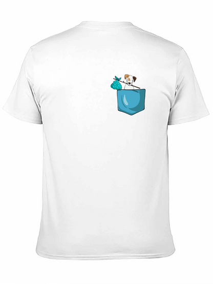 Dog in Pocket Graphic Tee - Trendy Casual Wear