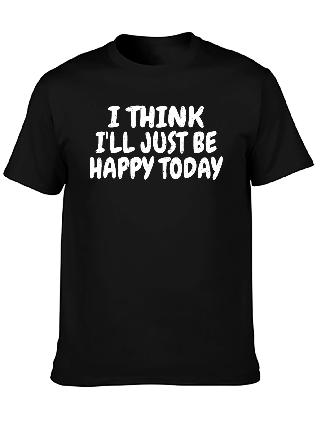 Happy Today Graphic Tee - Black