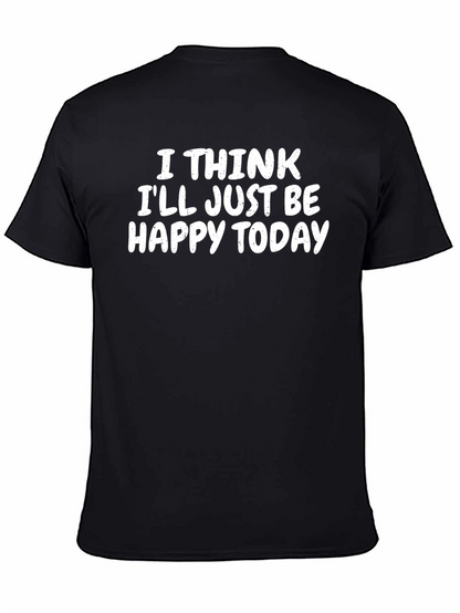 Happy Today Graphic Tee - Black