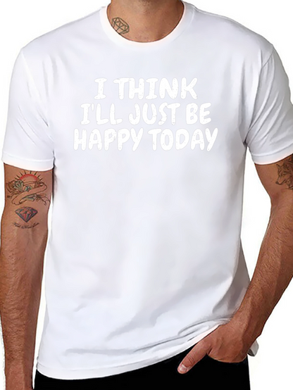 Happy Today Graphic Tee - Black