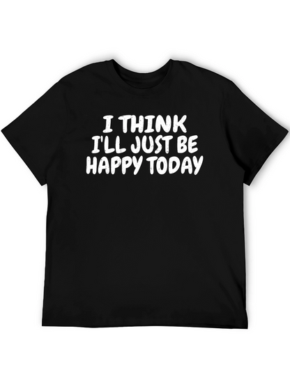 Happy Today Graphic Tee - Black