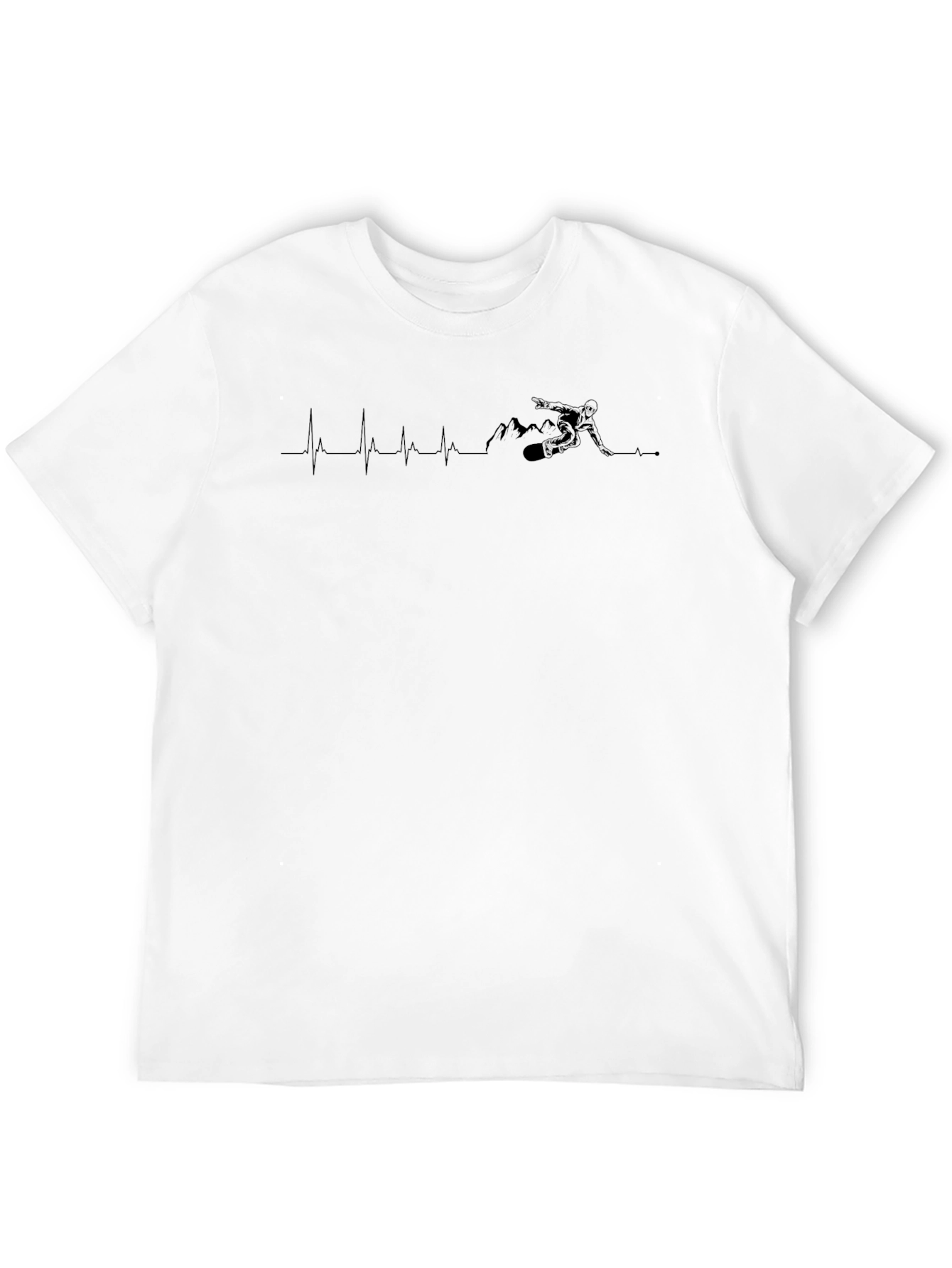 Black Ski Heartbeat T-Shirt