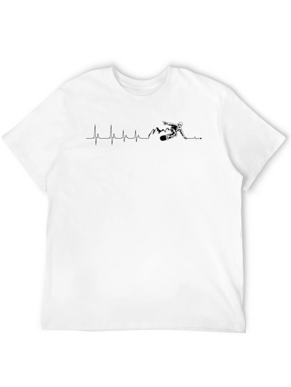 Black Ski Heartbeat T-Shirt