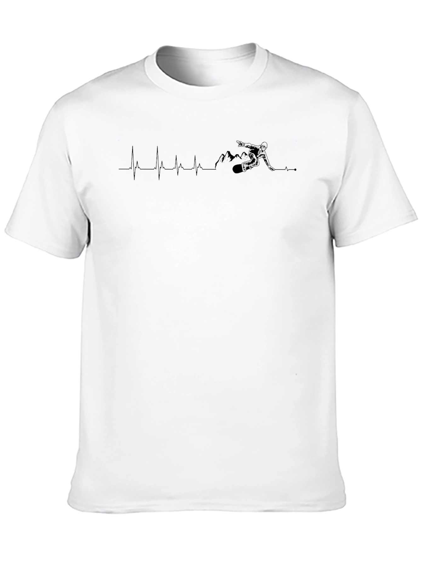 Black Ski Heartbeat T-Shirt