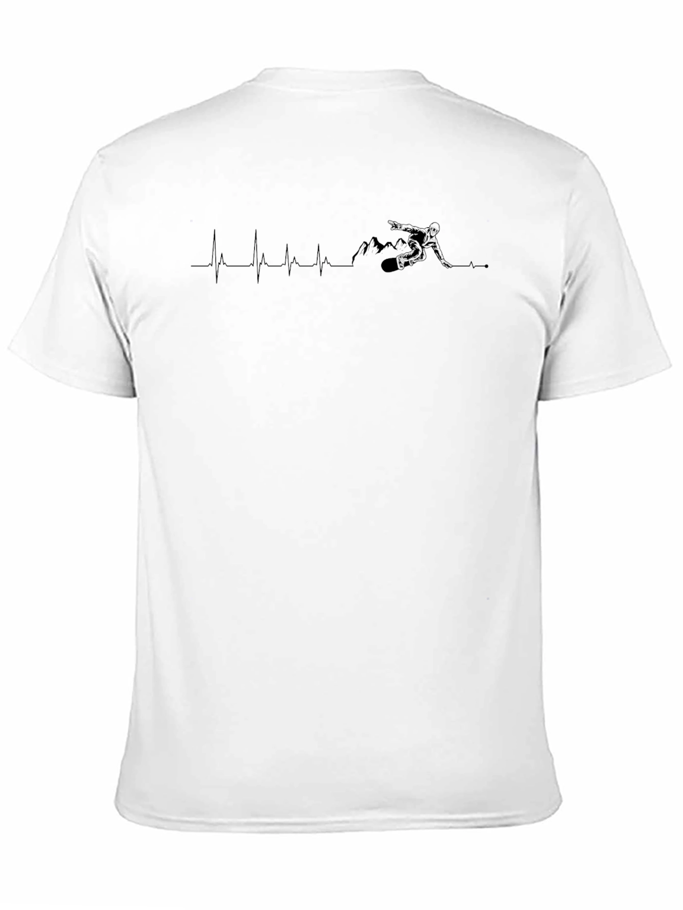 Black Ski Heartbeat T-Shirt