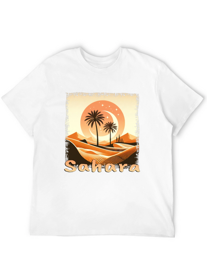Sahara Desert Graphic Tee - Unisex Black T-Shirt