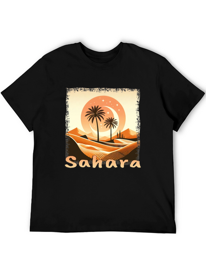 Sahara Desert Graphic Tee - Unisex Black T-Shirt