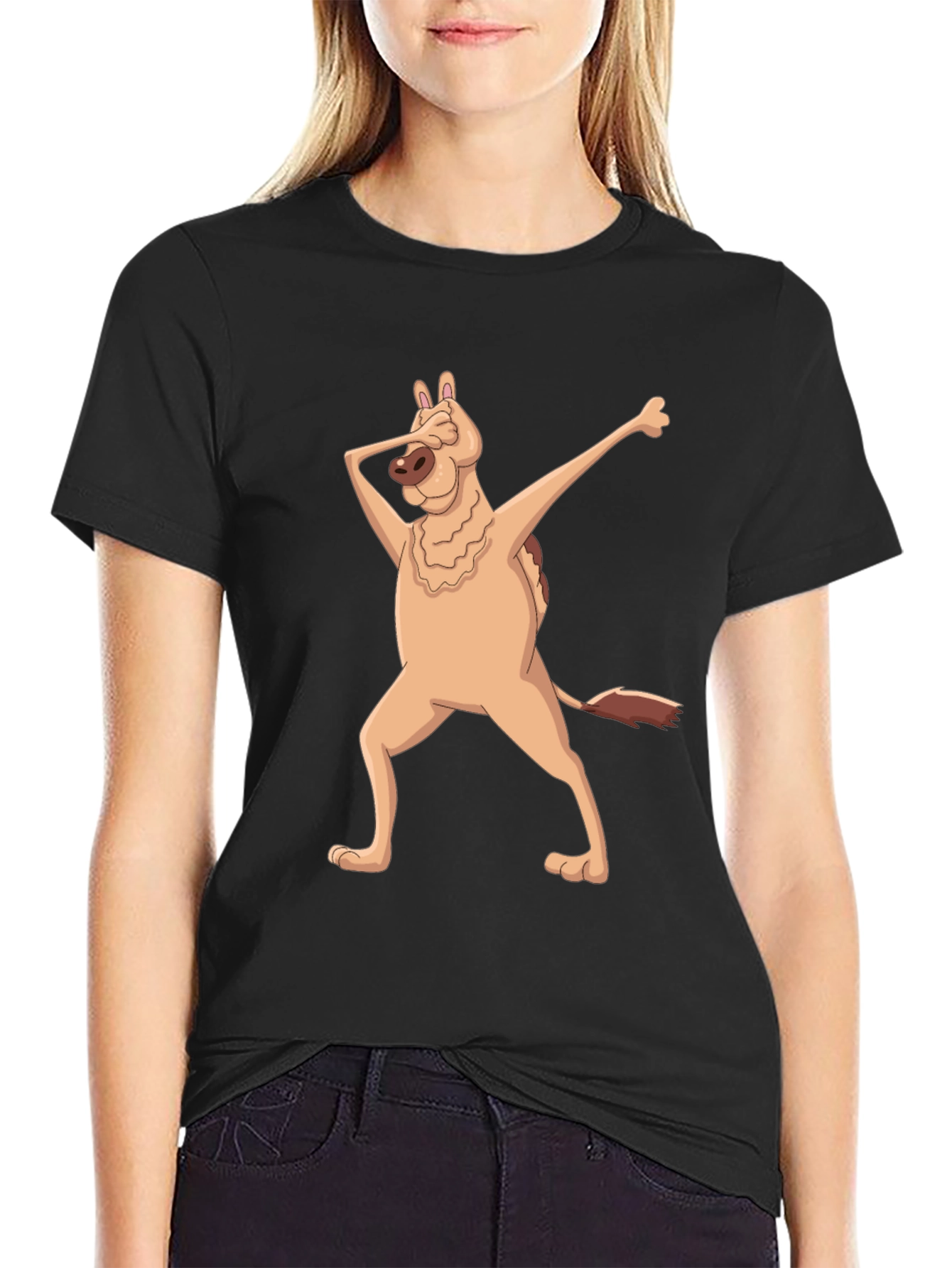 Dabbing Dog Graphic T-Shirt - Mens Black Tee