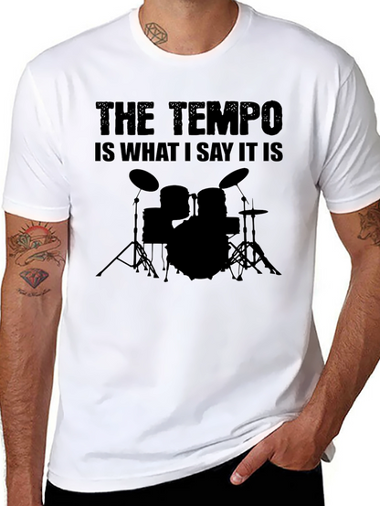 The Tempo T-Shirt: Musician Drummer Tee