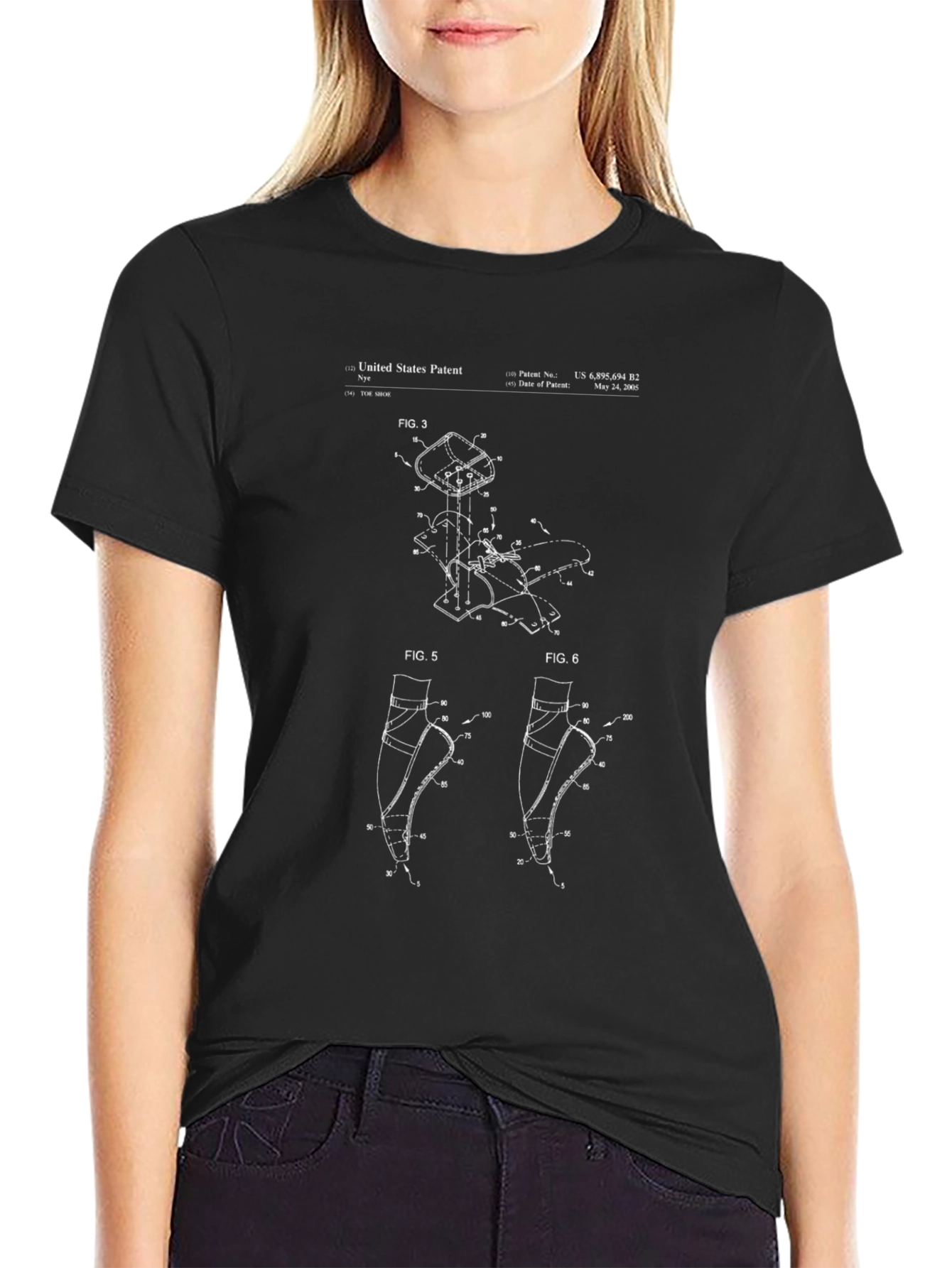 Patent Art Black T-Shirt