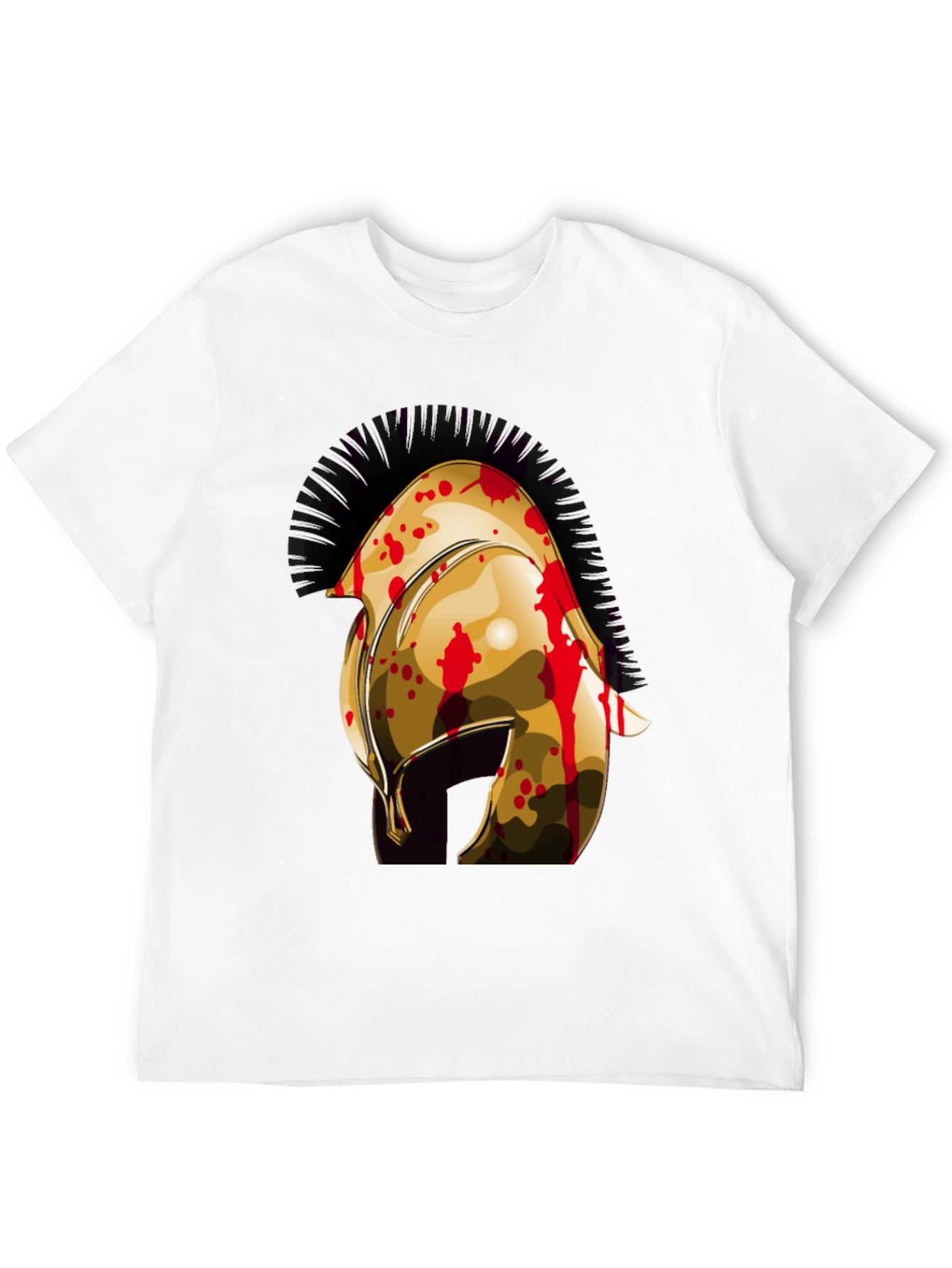 Spartan Helmet Graphic Tee - Mens Black T-Shirt