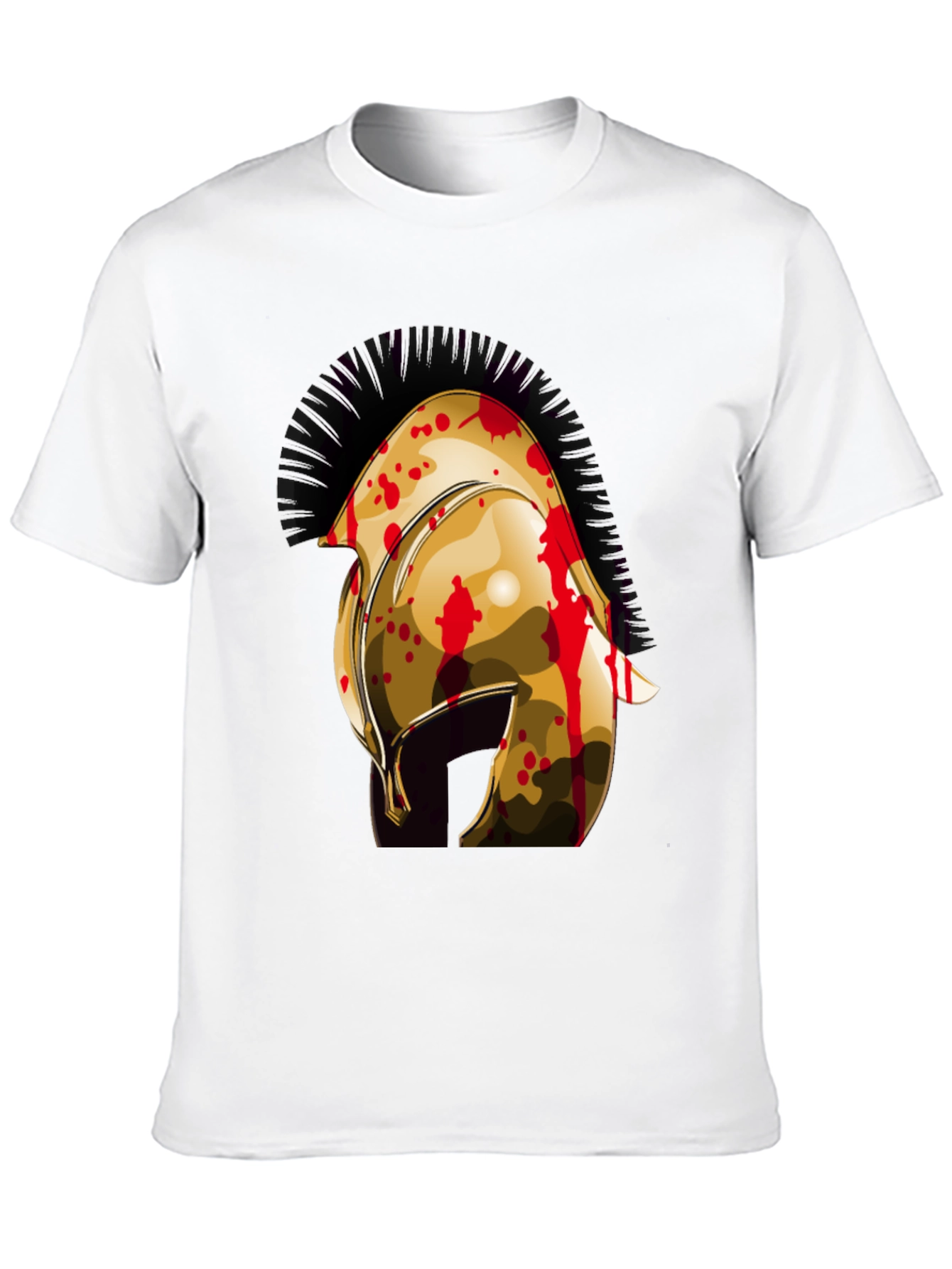 Spartan Helmet Graphic Tee - Mens Black T-Shirt