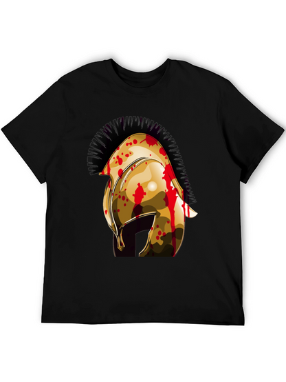 Spartan Helmet Graphic Tee - Mens Black T-Shirt