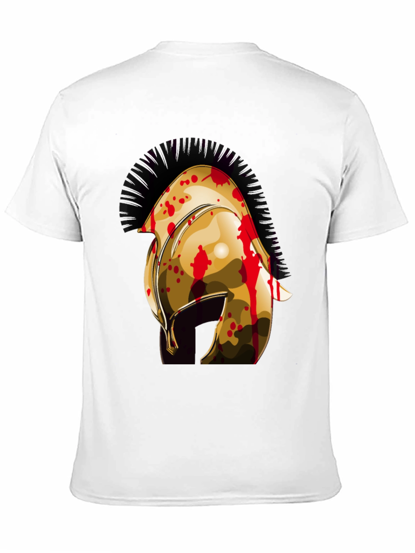 Spartan Helmet Graphic Tee - Mens Black T-Shirt