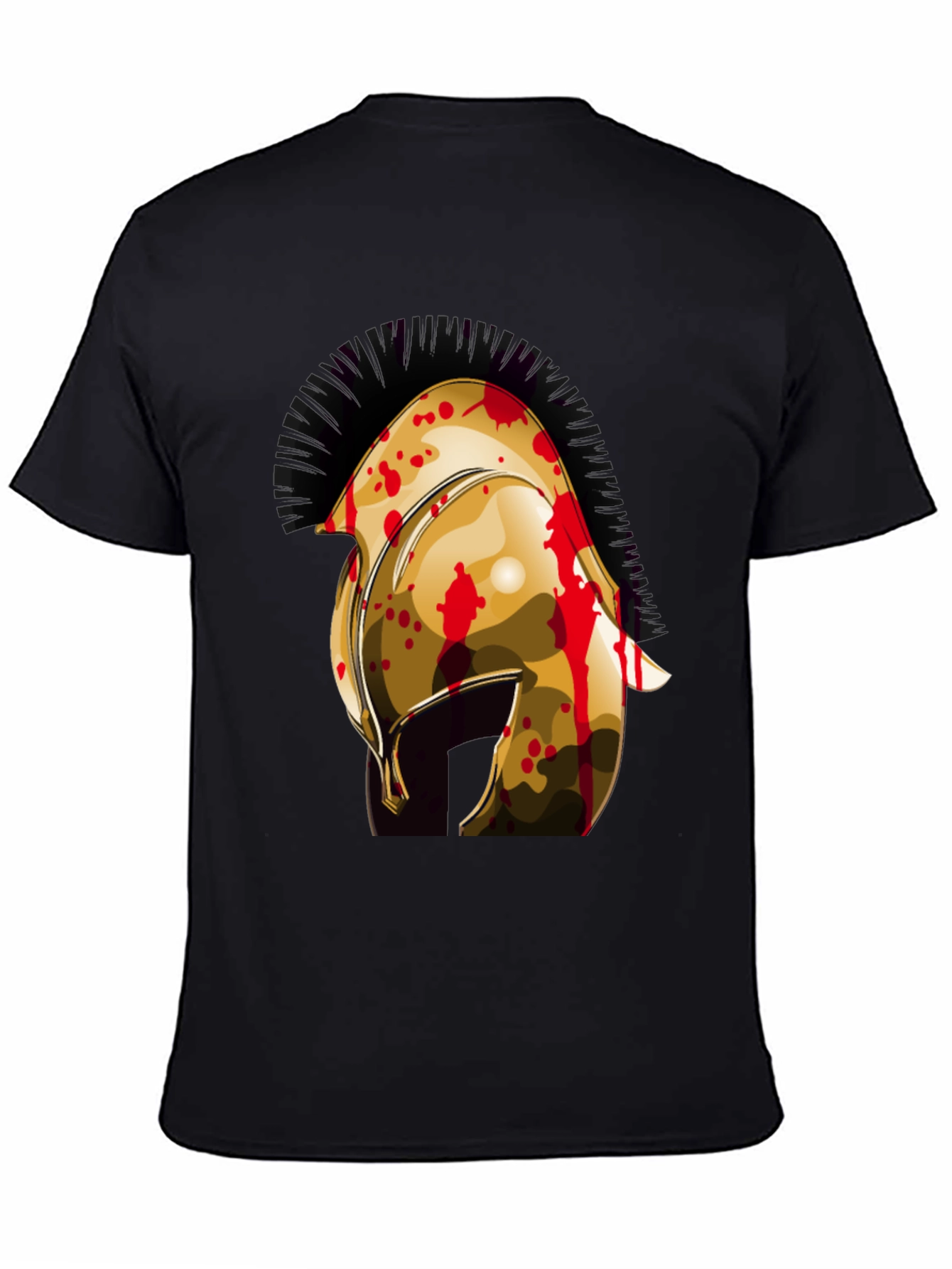 Spartan Helmet Graphic Tee - Mens Black T-Shirt