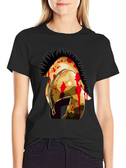 Spartan Helmet Graphic Tee - Mens Black T-Shirt