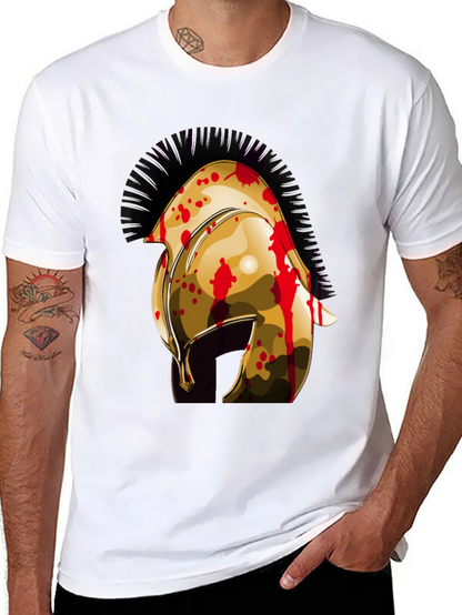 Spartan Helmet Graphic Tee - Mens Black T-Shirt