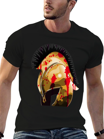 Spartan Helmet Graphic Tee - Mens Black T-Shirt