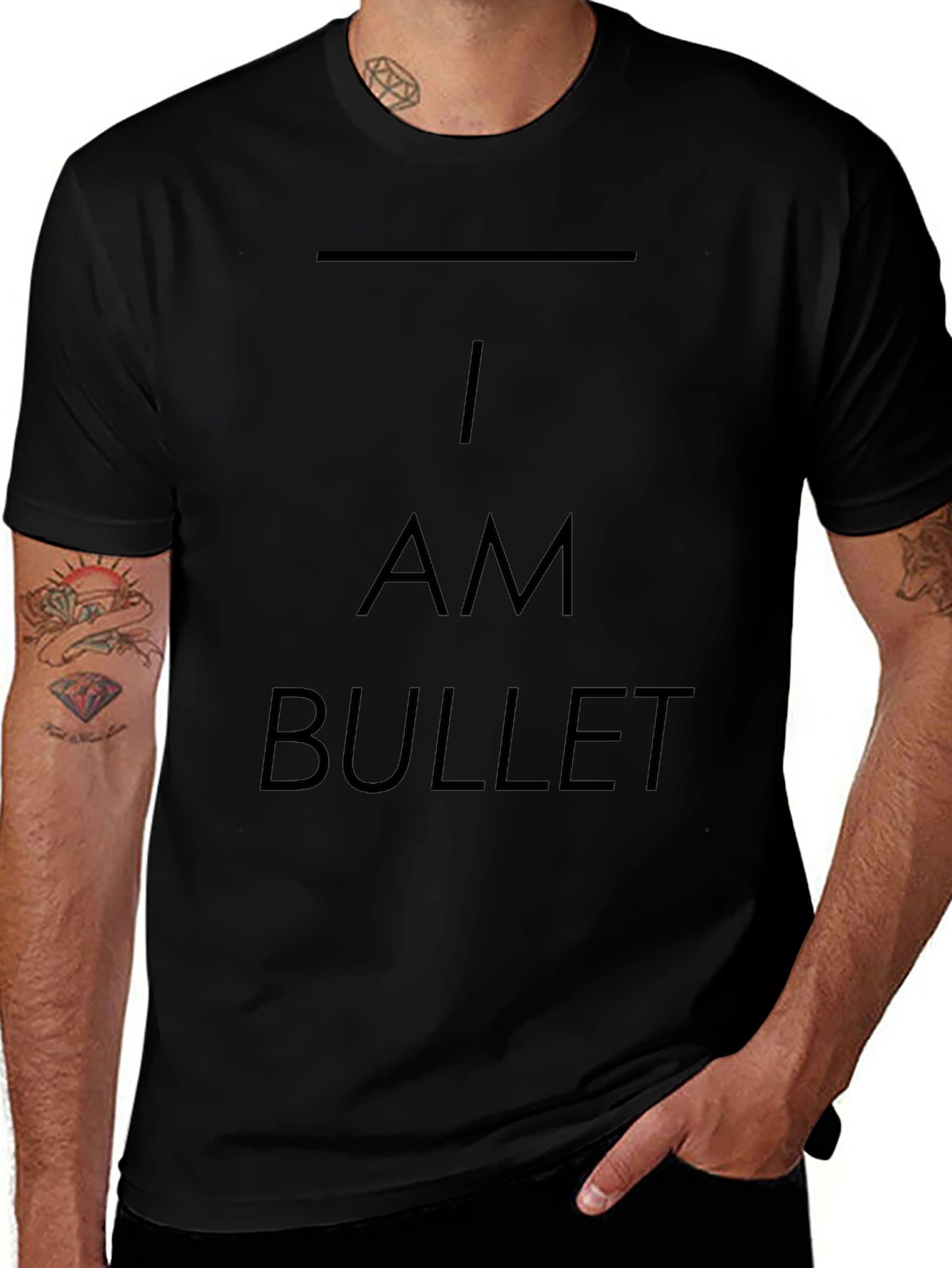 I am Bullet Graphic Print T-Shirt