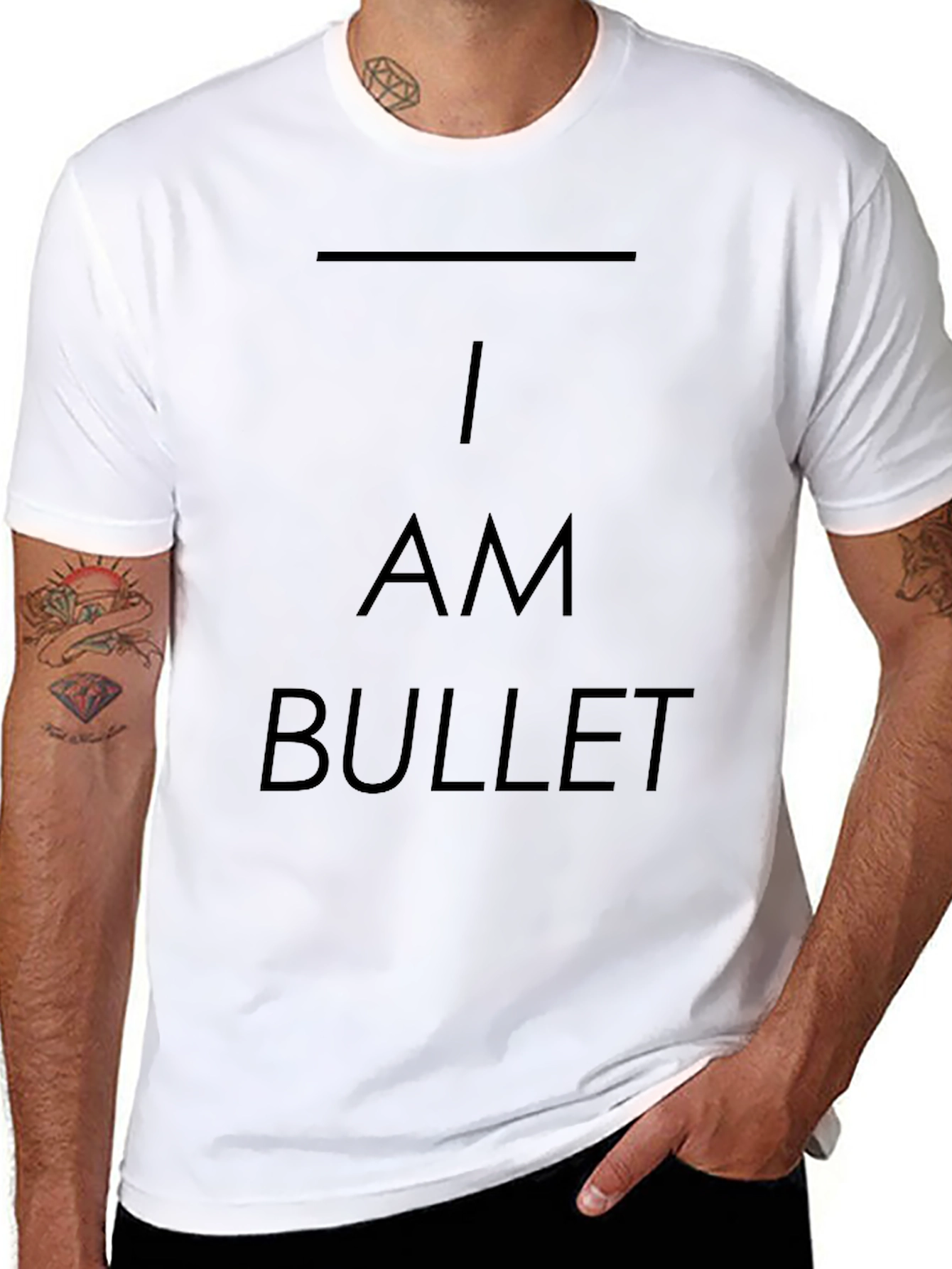 I am Bullet Graphic Print T-Shirt