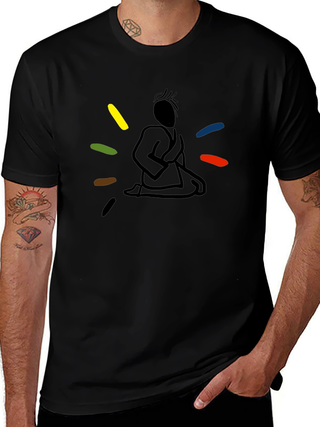 Meditating Martial Artist Graphic Tee