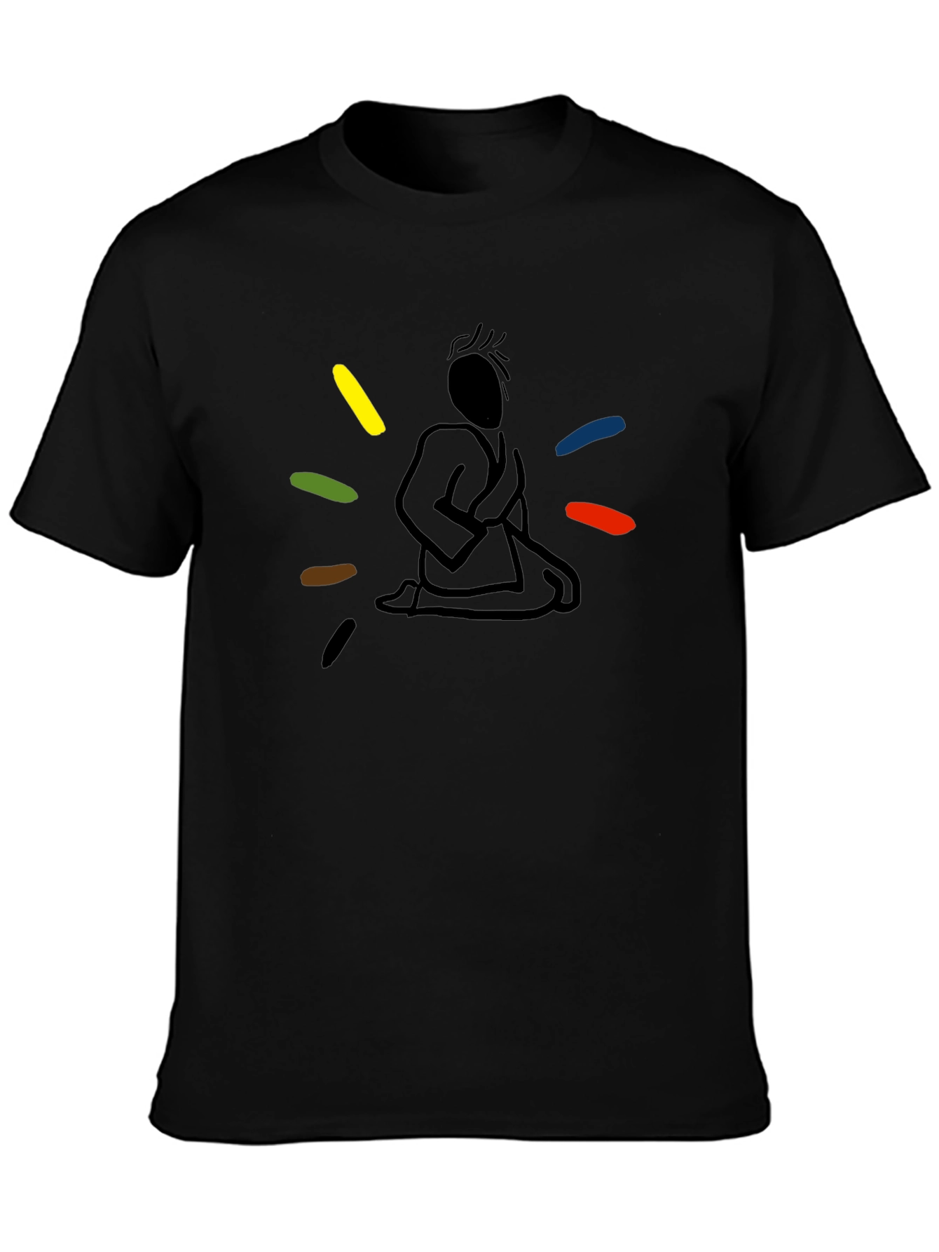 Meditating Martial Artist Graphic Tee