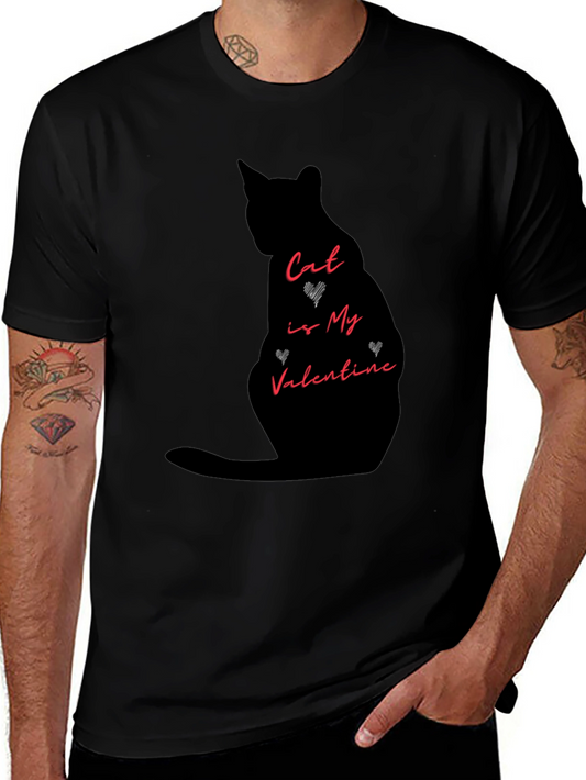 Cat is My Valentine Graphic Tee