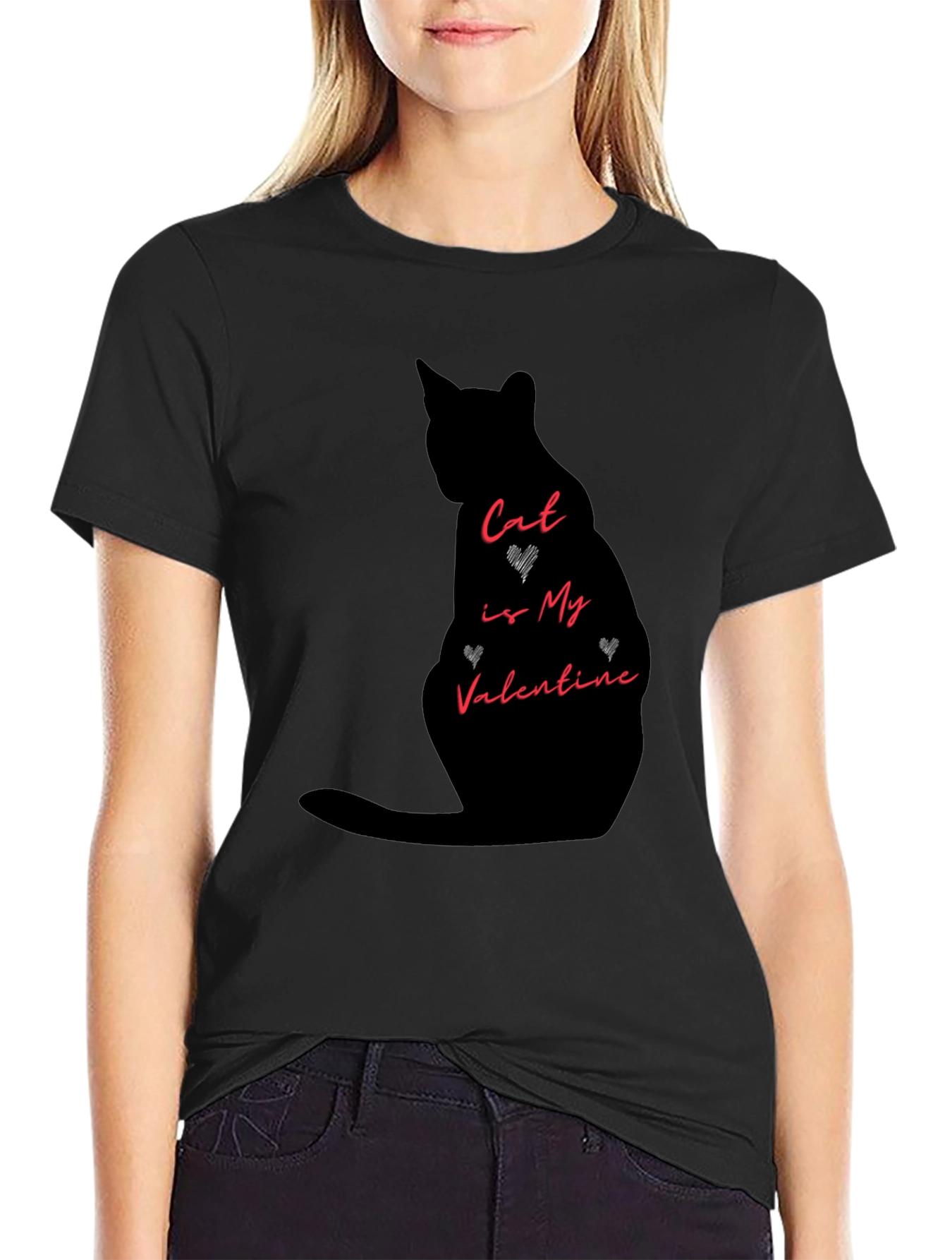 Cat is My Valentine Graphic Tee