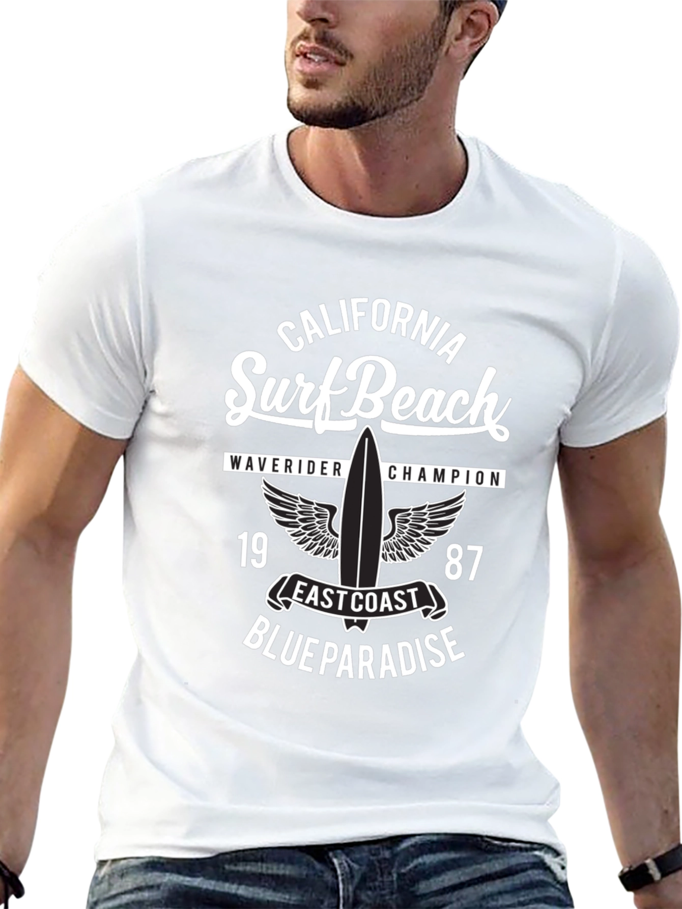 California Surf Beach Graphic T-Shirt