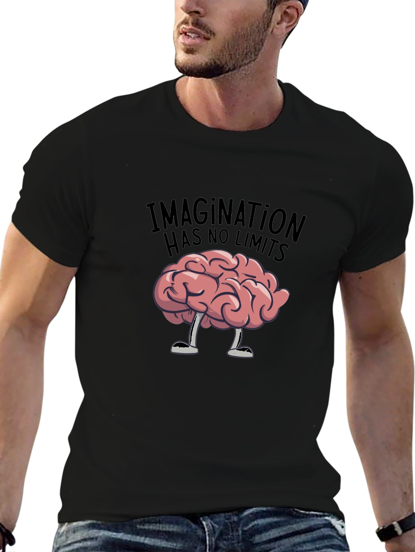 Imagination Has No Limits Brain Graphic Tee
