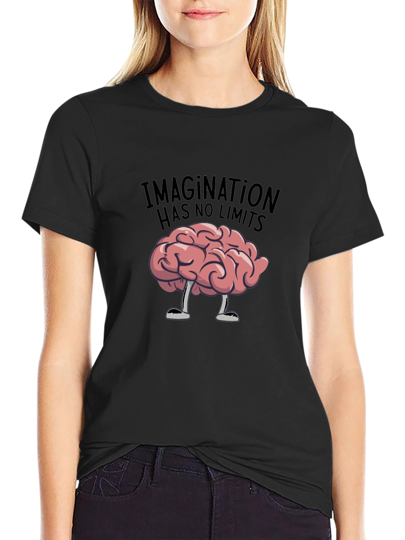 Imagination Has No Limits Brain Graphic Tee