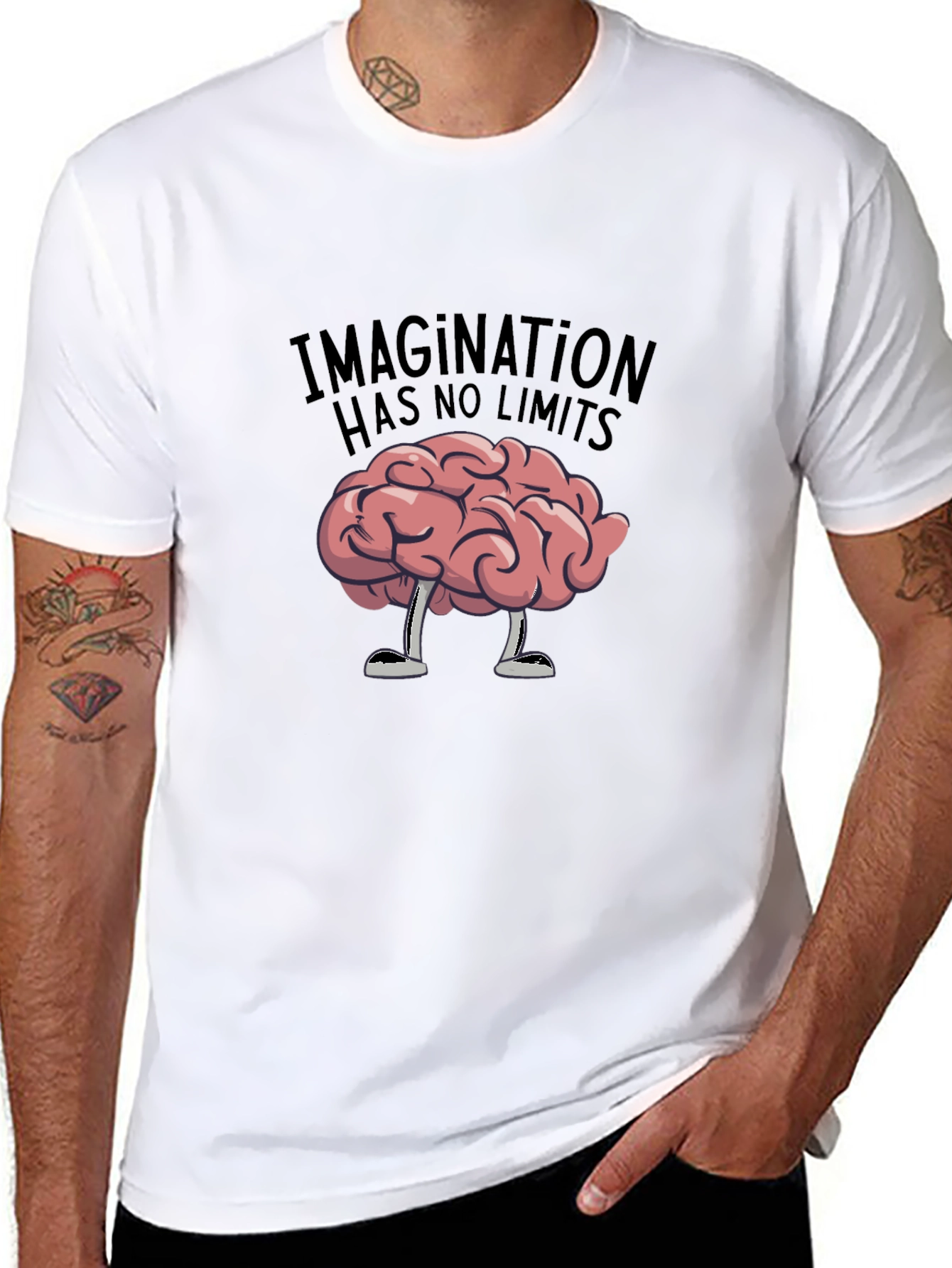 Imagination Has No Limits Brain Graphic Tee