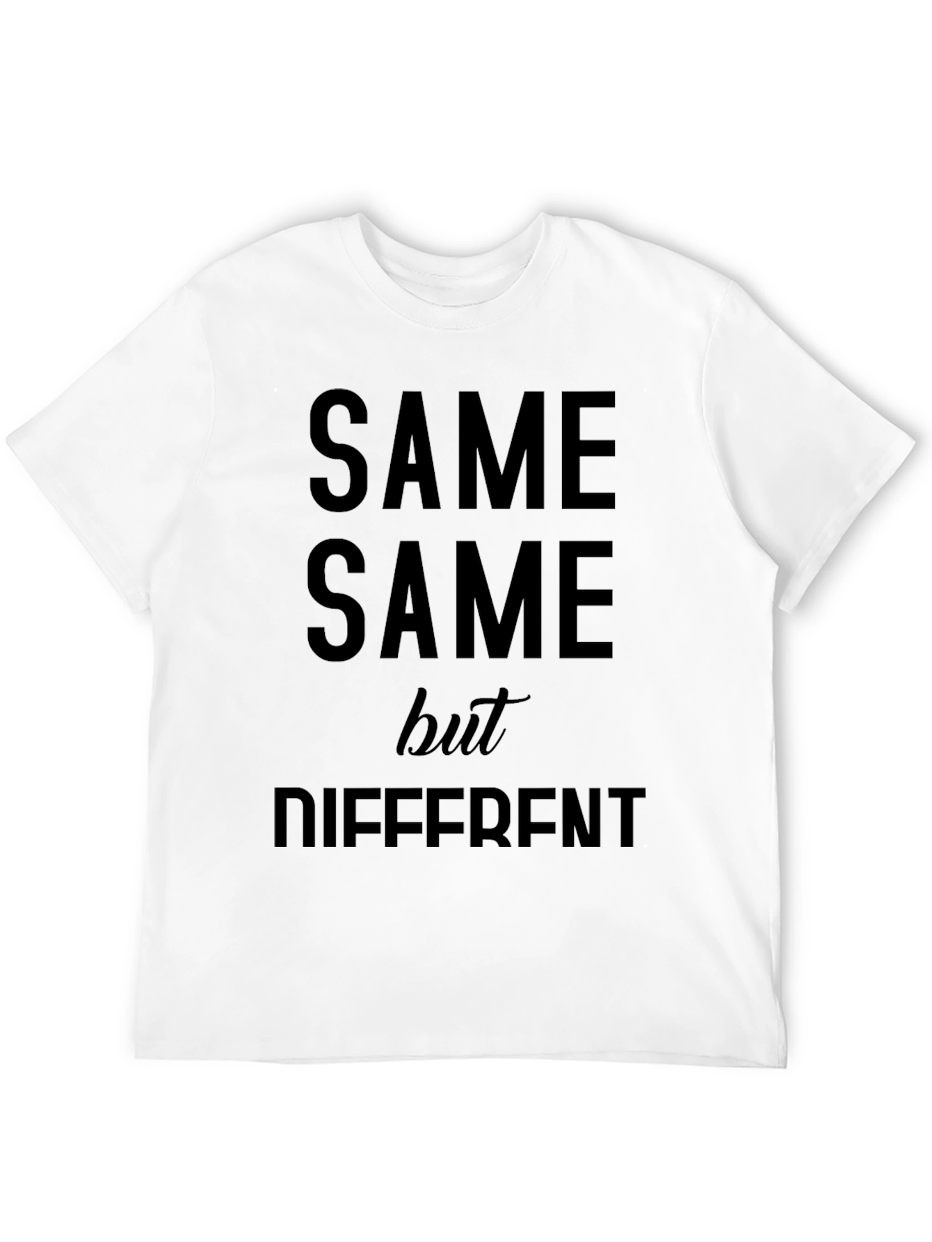 Same Same But Different Black Graphic Tee