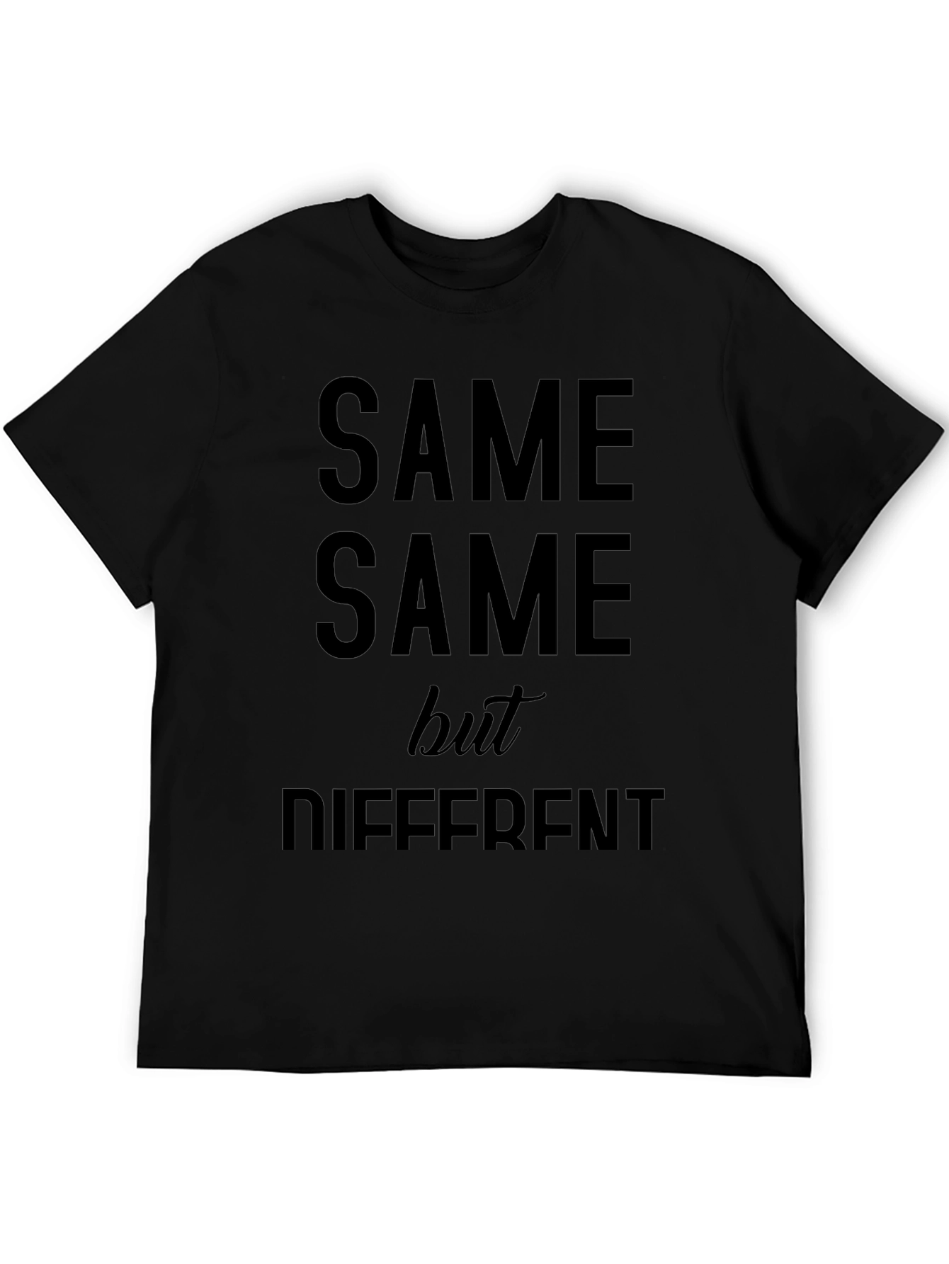 Same Same But Different Black Graphic Tee