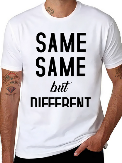 Same Same But Different Black Graphic Tee