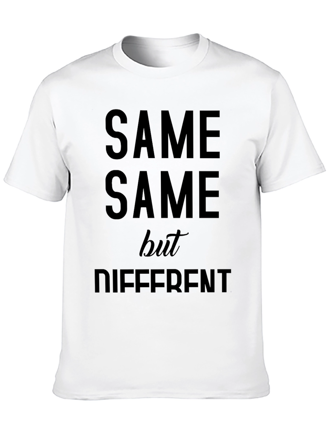 Same Same But Different Black Graphic Tee