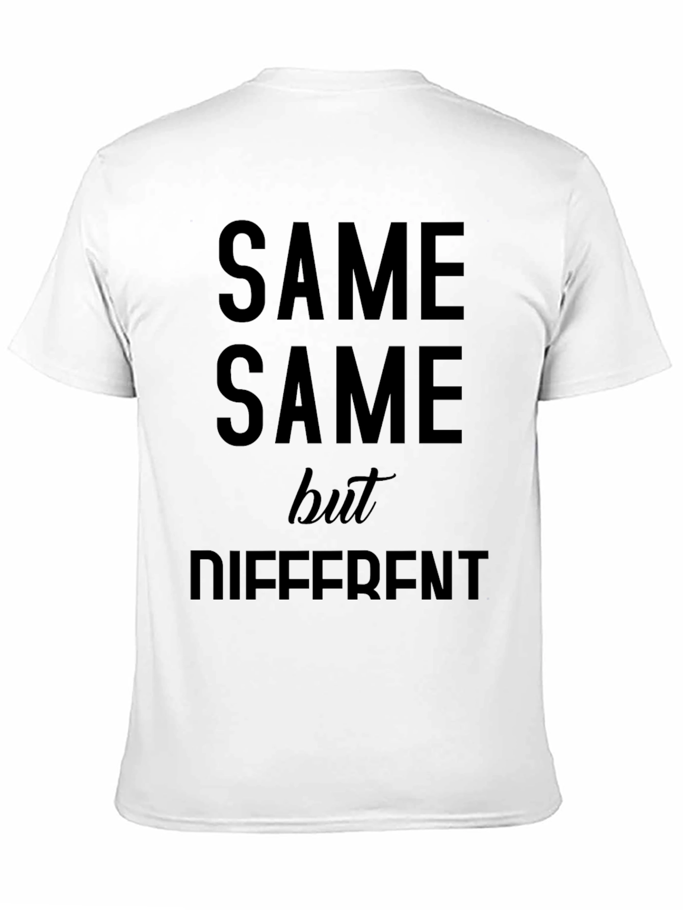 Same Same But Different Black Graphic Tee