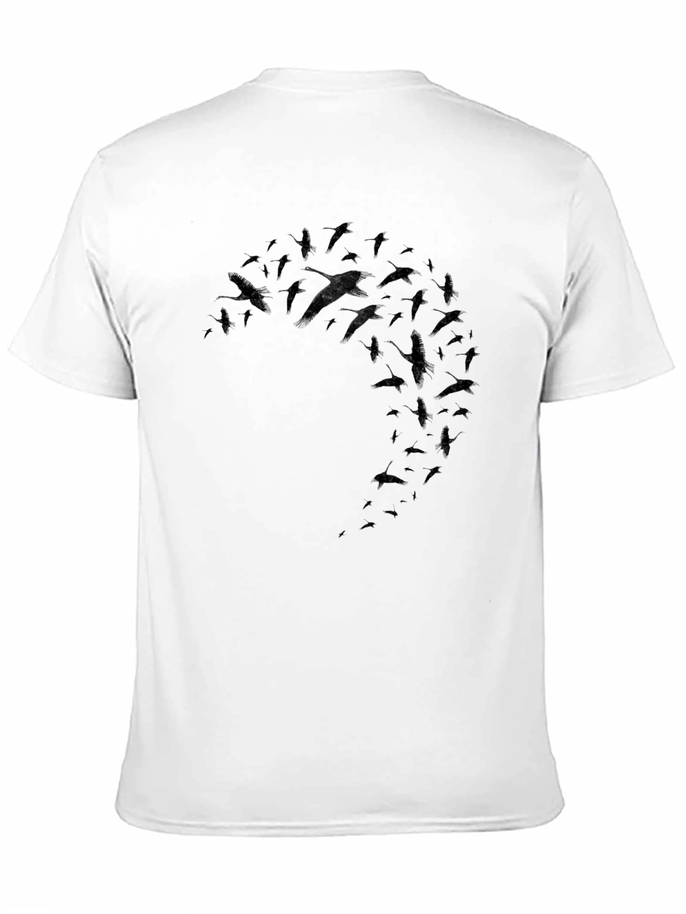 Mens Black Bird Graphic T-Shirt