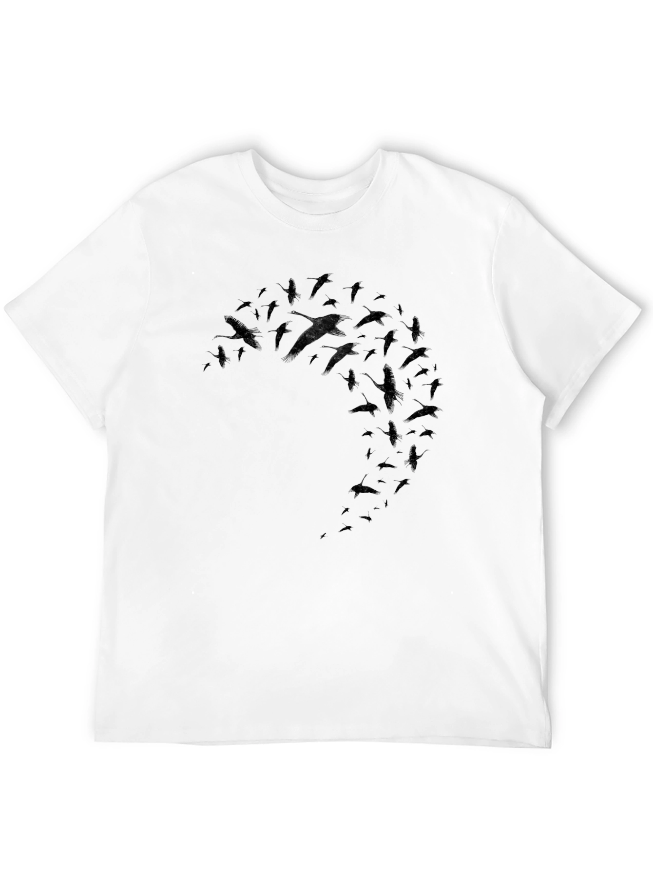 Mens Black Bird Graphic T-Shirt