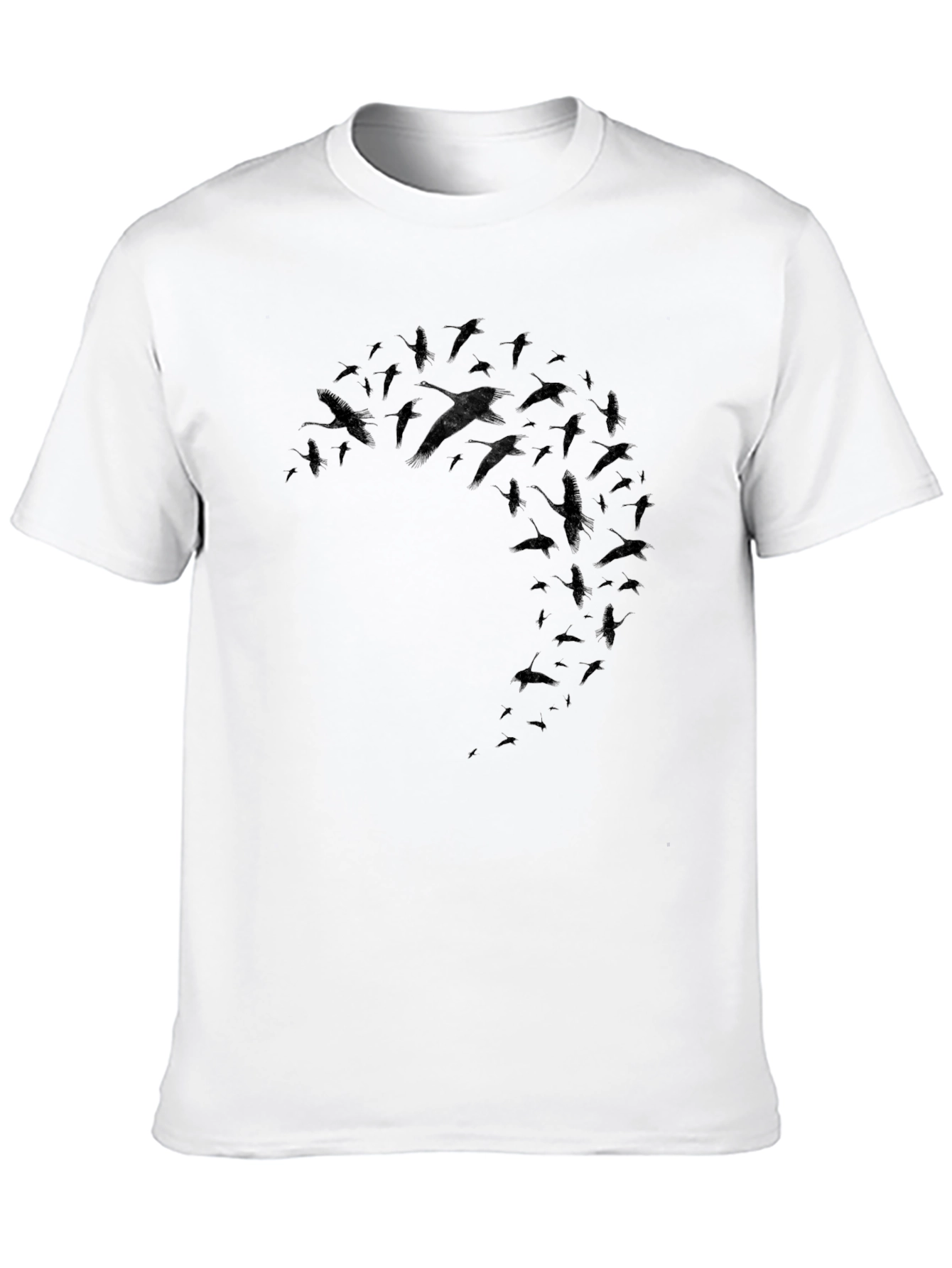 Mens Black Bird Graphic T-Shirt