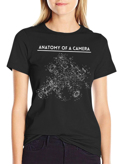 Anatomy of a Camera Black Graphic Tee