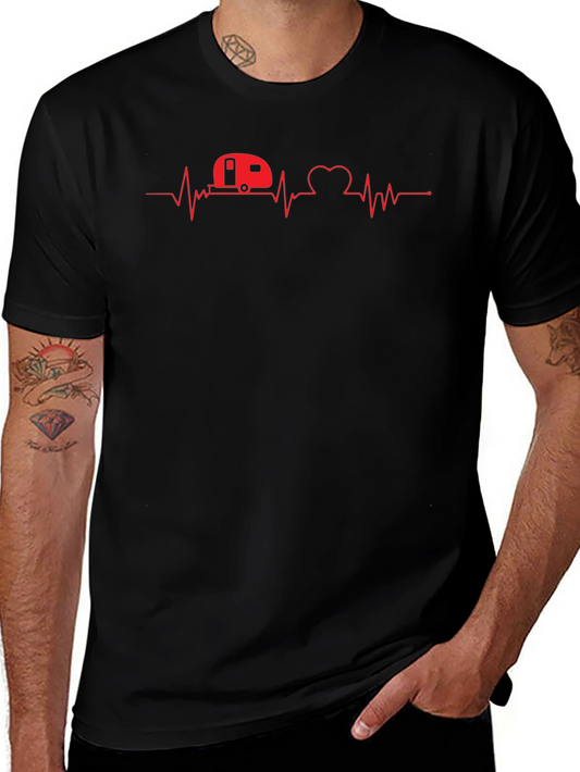 RV Heartbeat T-Shirt - Camping Love Tee