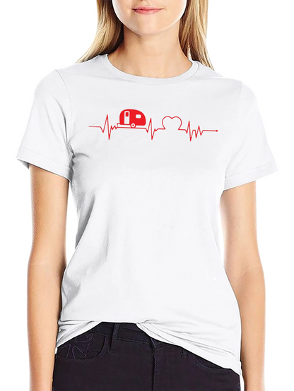 RV Heartbeat T-Shirt - Camping Love Tee