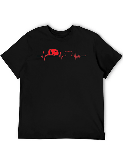 RV Heartbeat T-Shirt - Camping Love Tee
