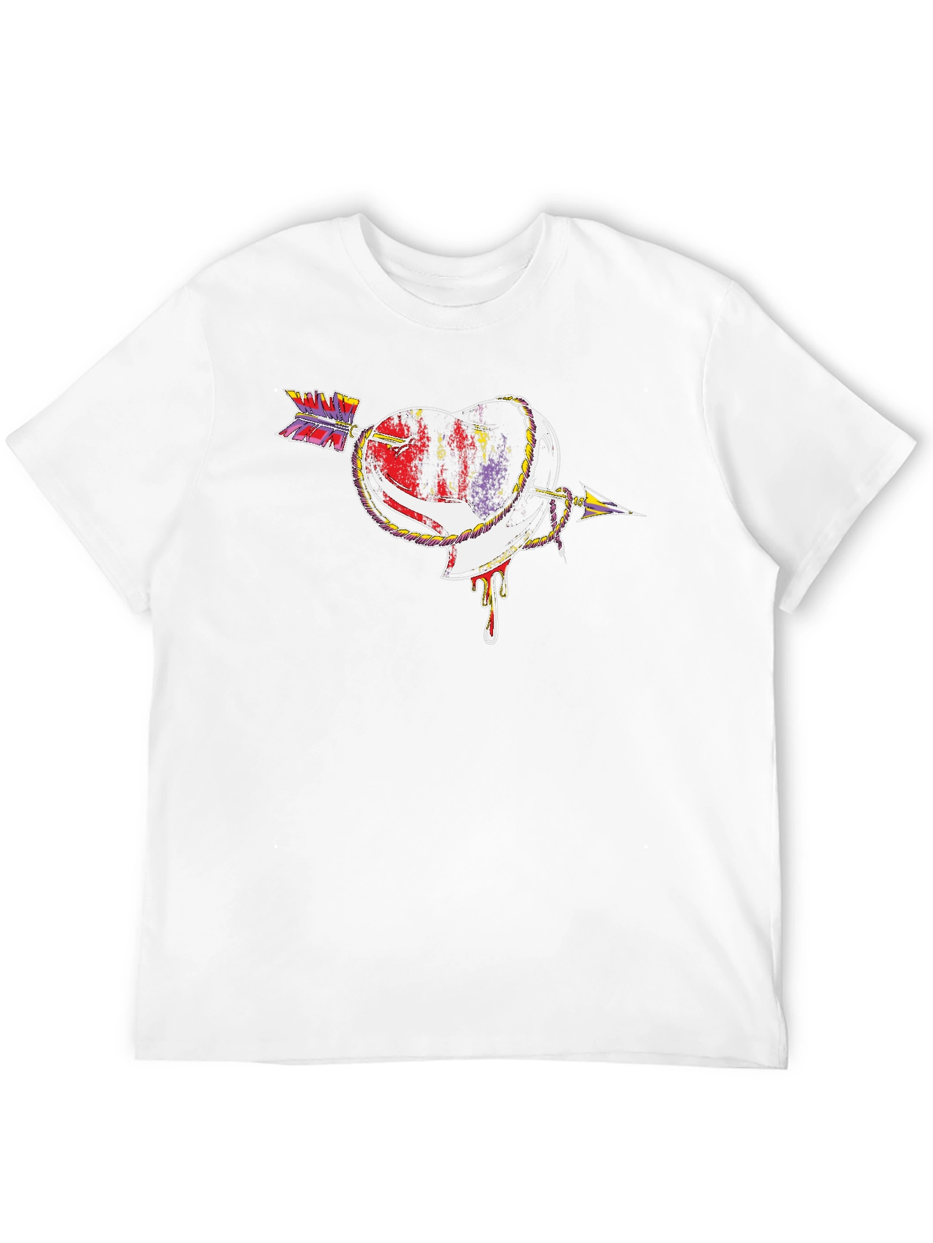 Heart Arrow Graphic Tee - Unique Design