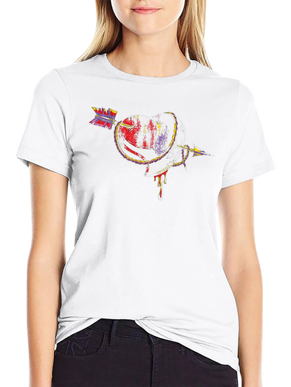 Heart Arrow Graphic Tee - Unique Design