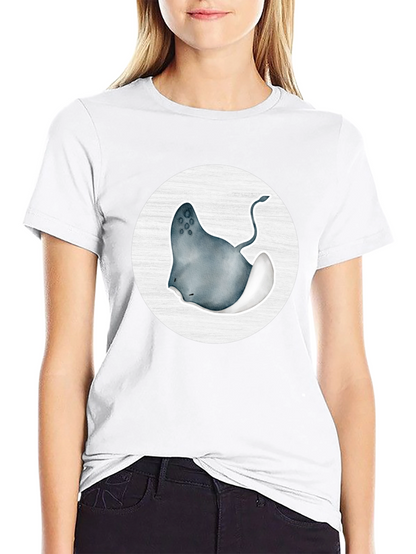 Stingray Graphic Tee - Black Cotton Blend