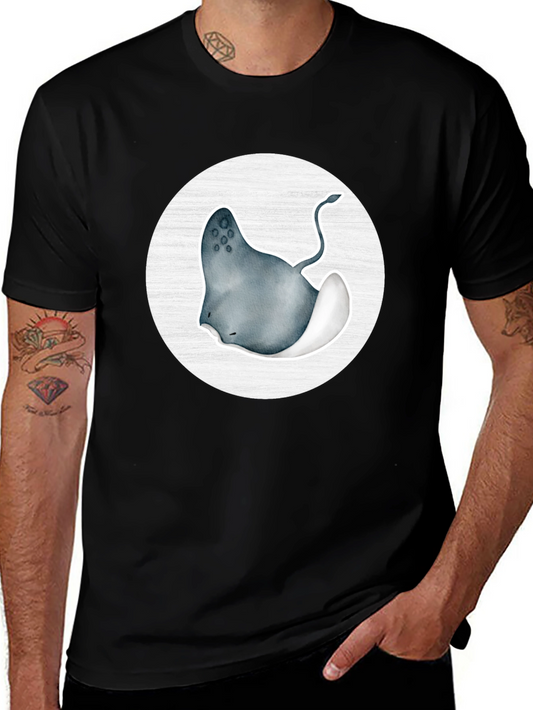 Stingray Graphic Tee - Black Cotton Blend